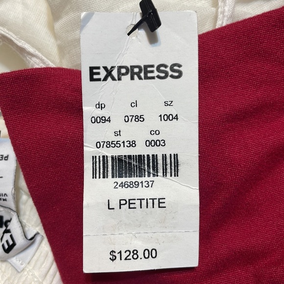 Soft white Petite Large boho dress. Express brand. NWT So beautiful.Fits like XL - Picture 8 of 8